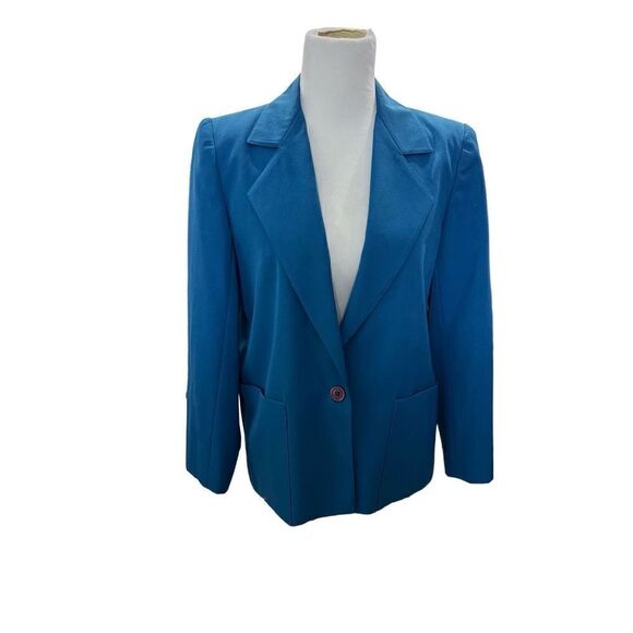 Givenchy sport blue vintage blazer jacket size 8 - Picture 1 of 9